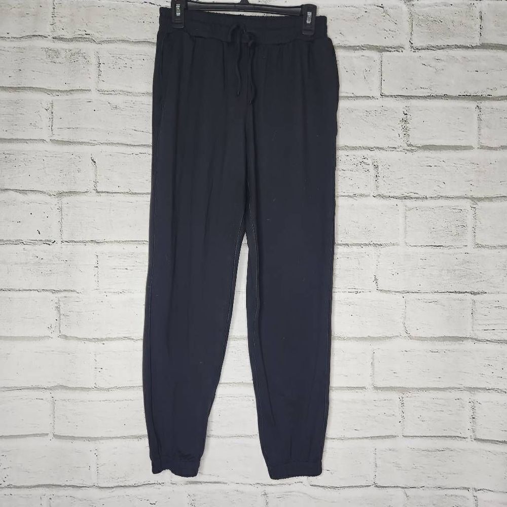 Girlfriend Collective Mid-Rise Drawstring Jogger Sweatpants Black Small